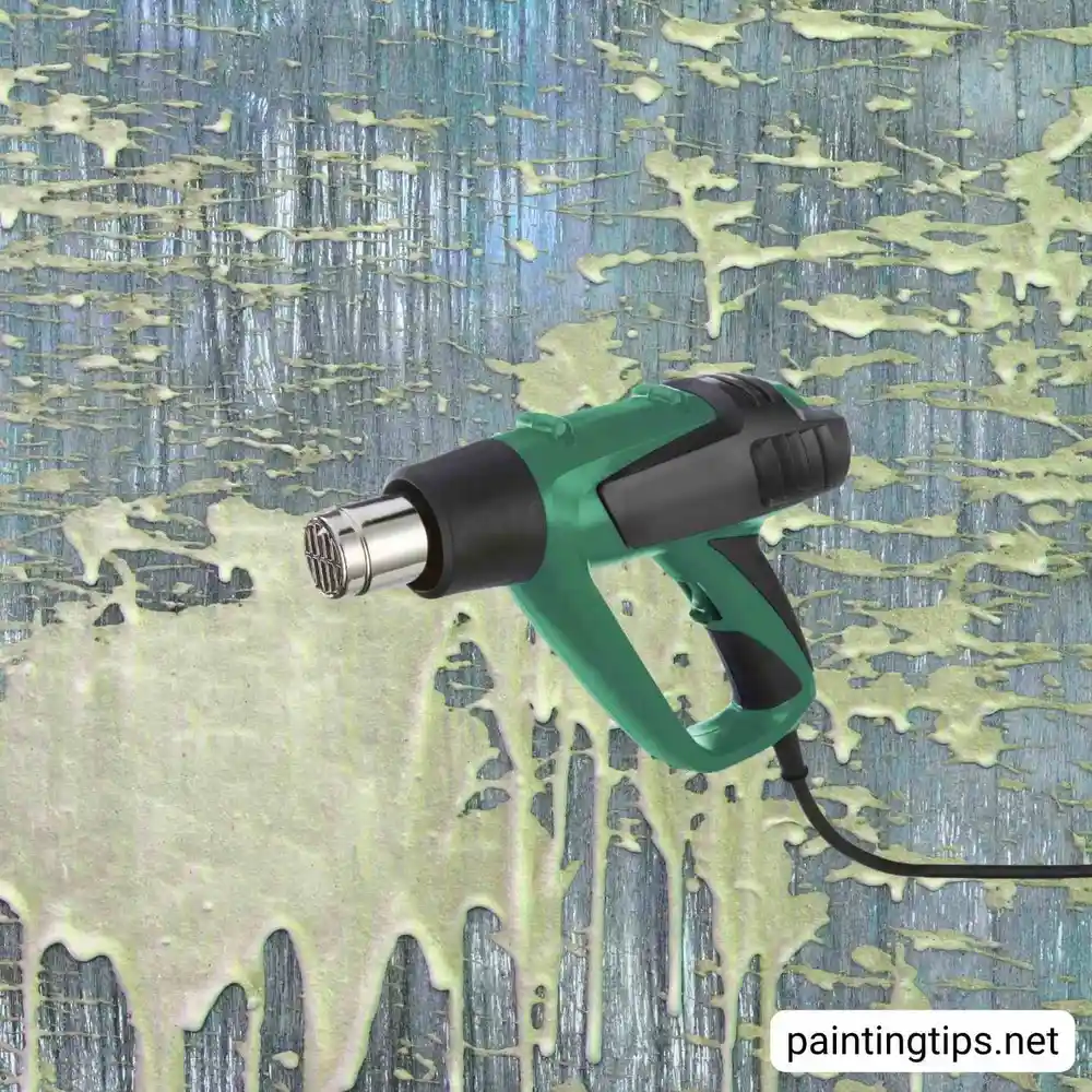 Use a heat gun to remove old paint from the wood.