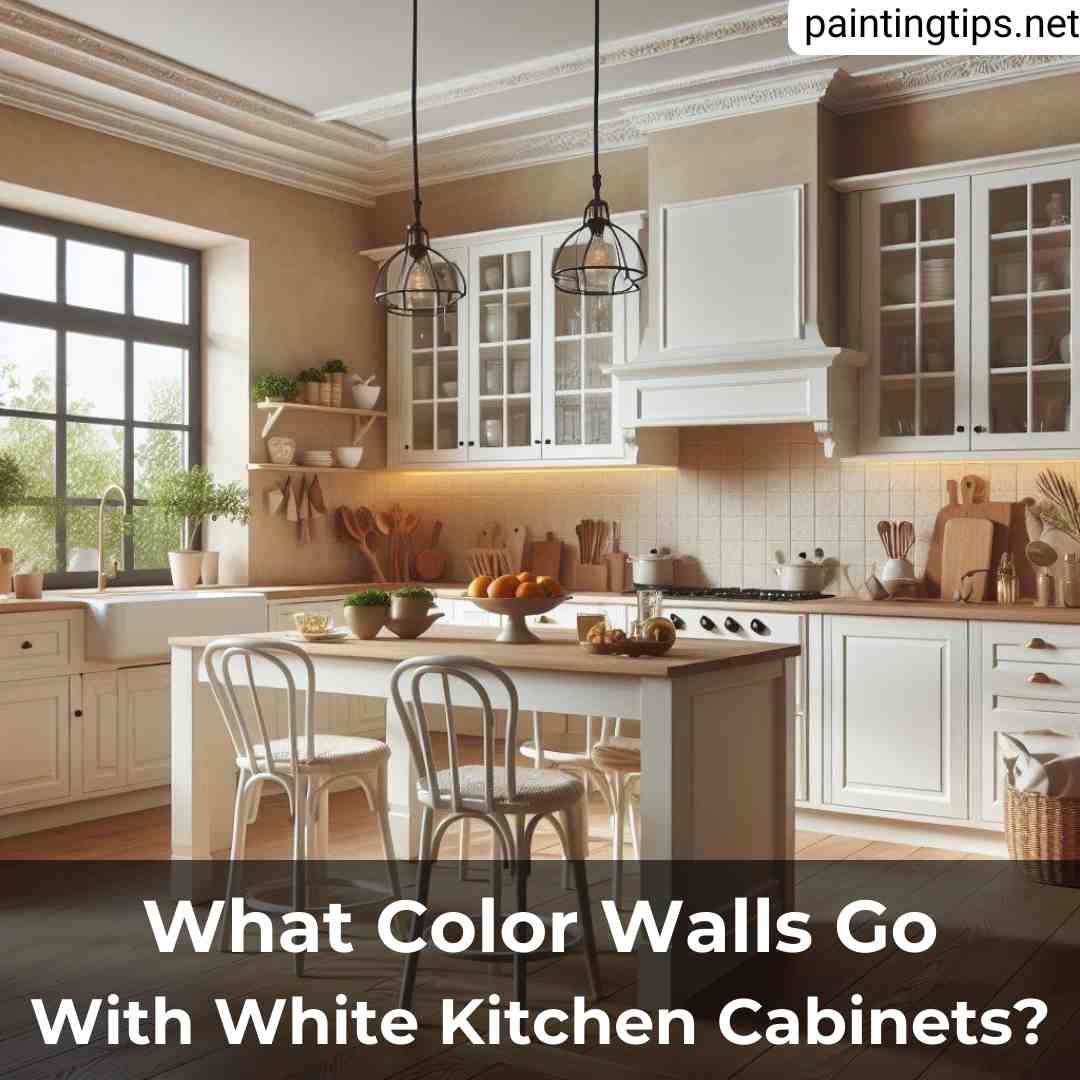 What colour walls with white kitchen cabinets.