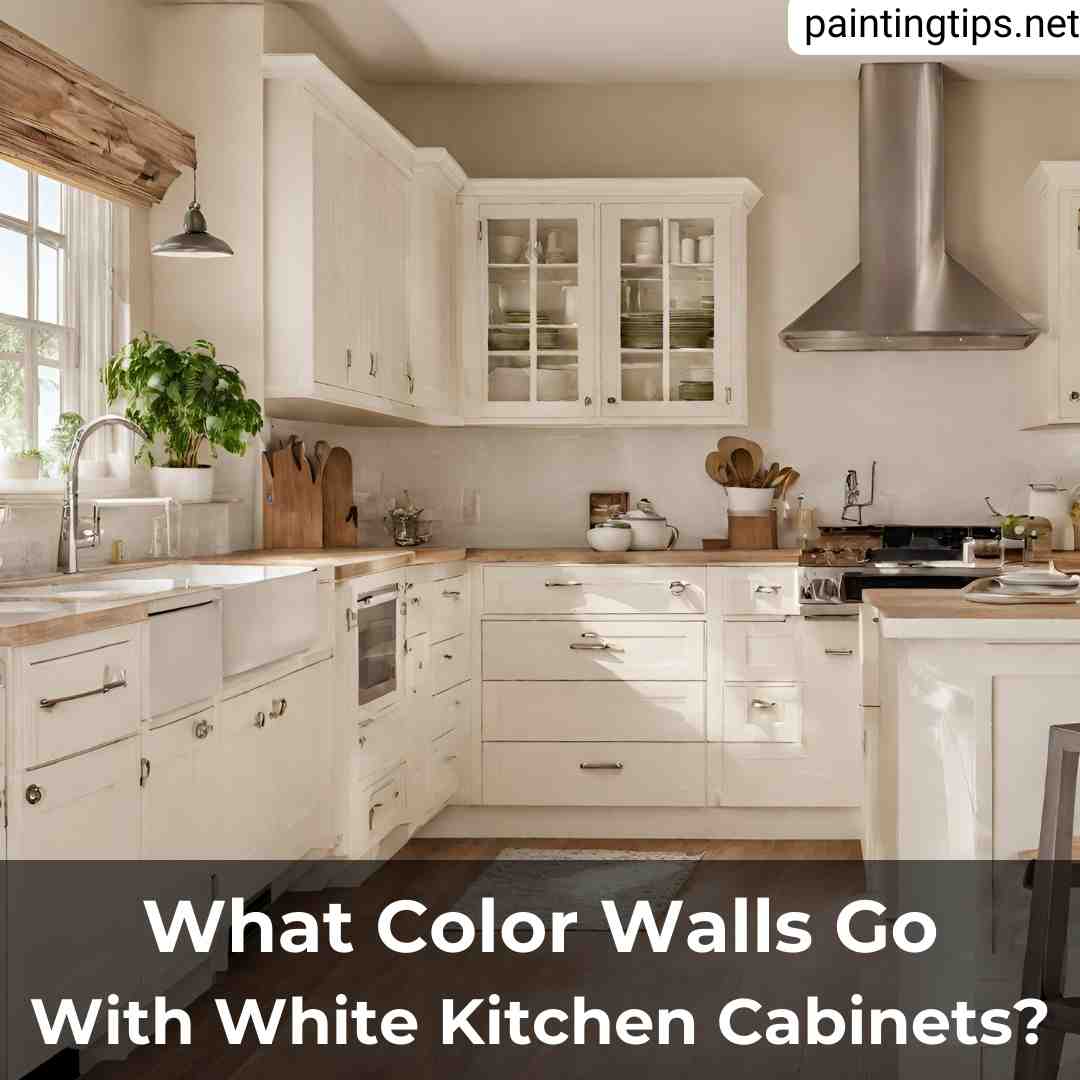 What colour walls with white kitchen cabinets.