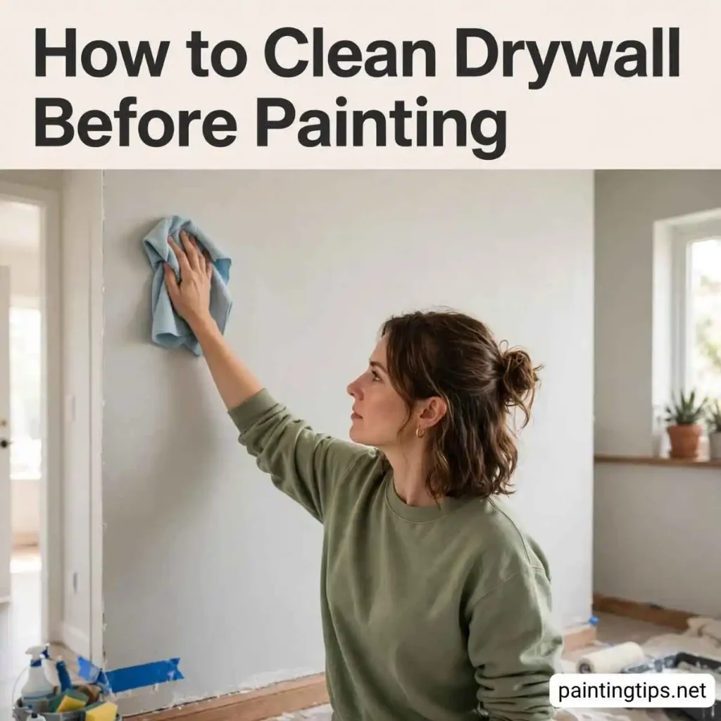 How to clean drywall before painting.