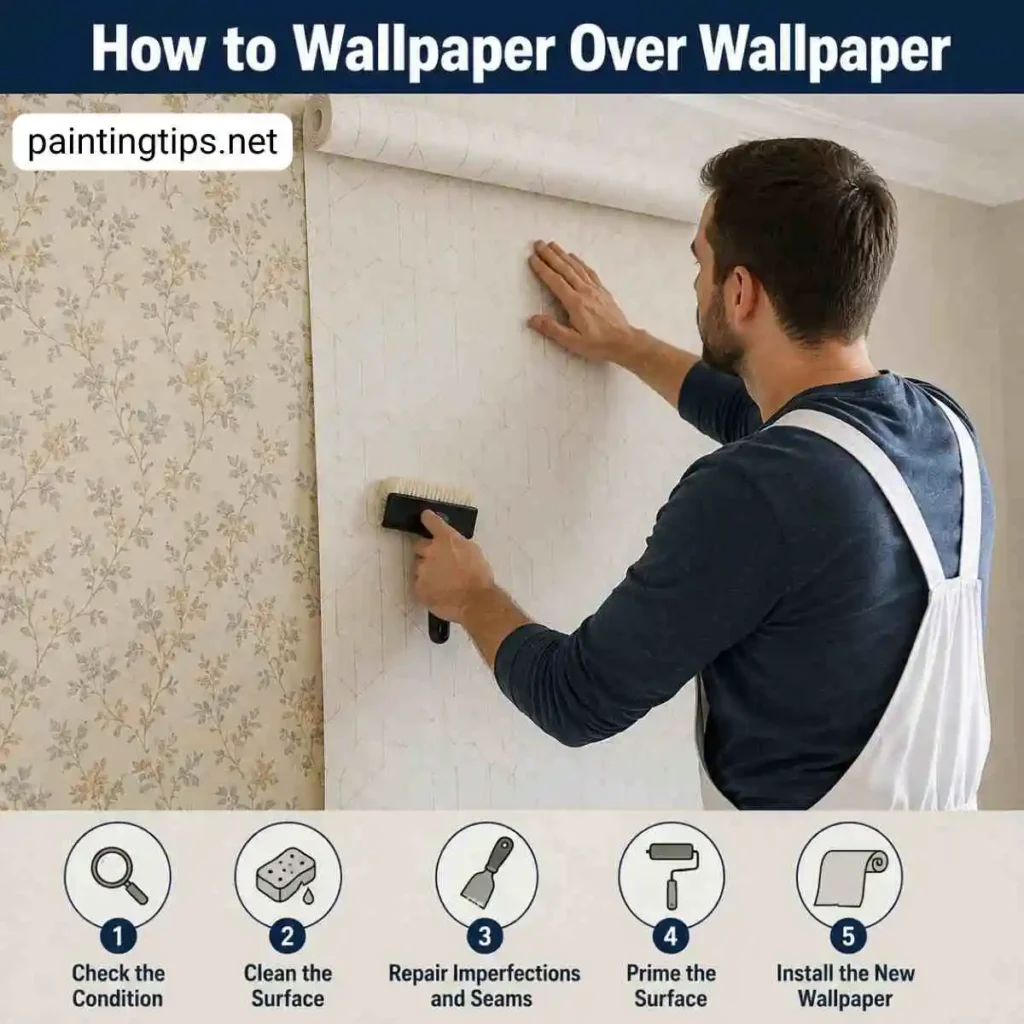 How to wallpaper over wallpaper