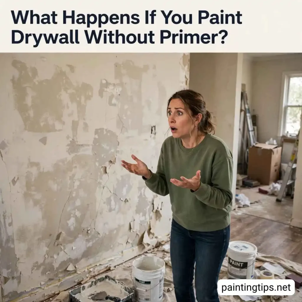 What happens if  you paint drywall without primer?