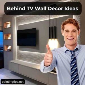 7 Behind TV Wall Decor Ideas and 28 Designs - Painting Tips