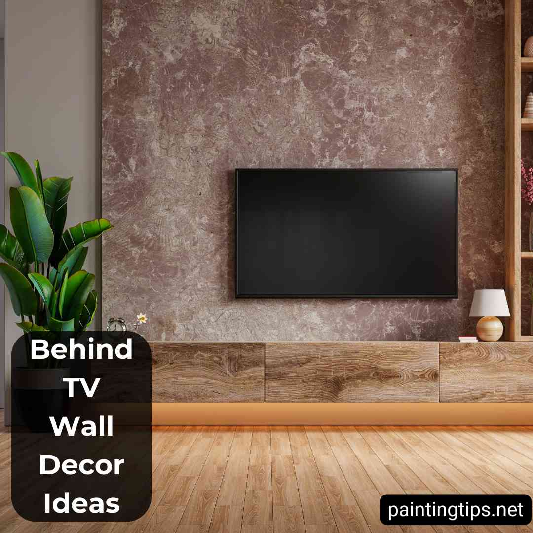 7 Behind TV Wall Decor Ideas and 28 Designs - Painting Tips