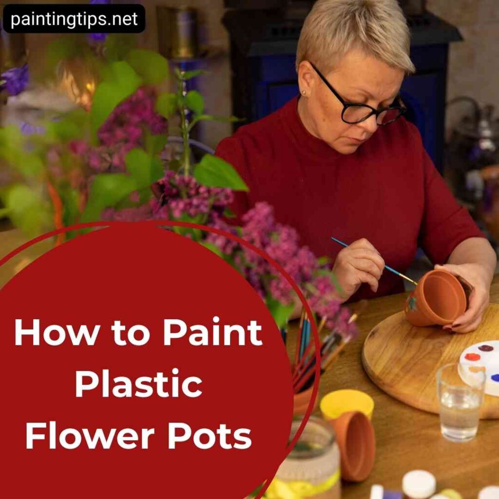 How to paint plastic flower pots.