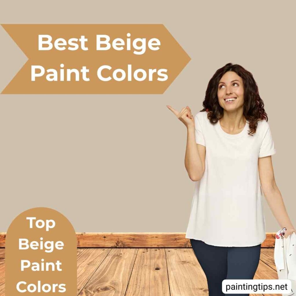 Beige color on walls.