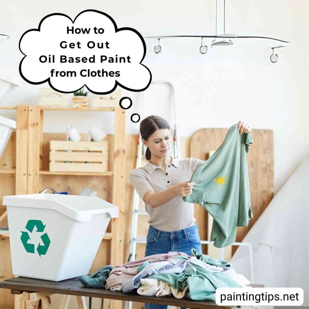 How to get out oil based paint from clothes.