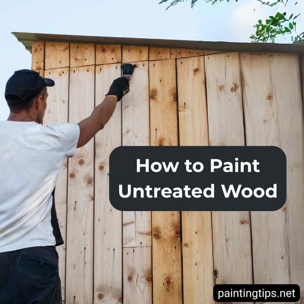 How to paint untreated wood.