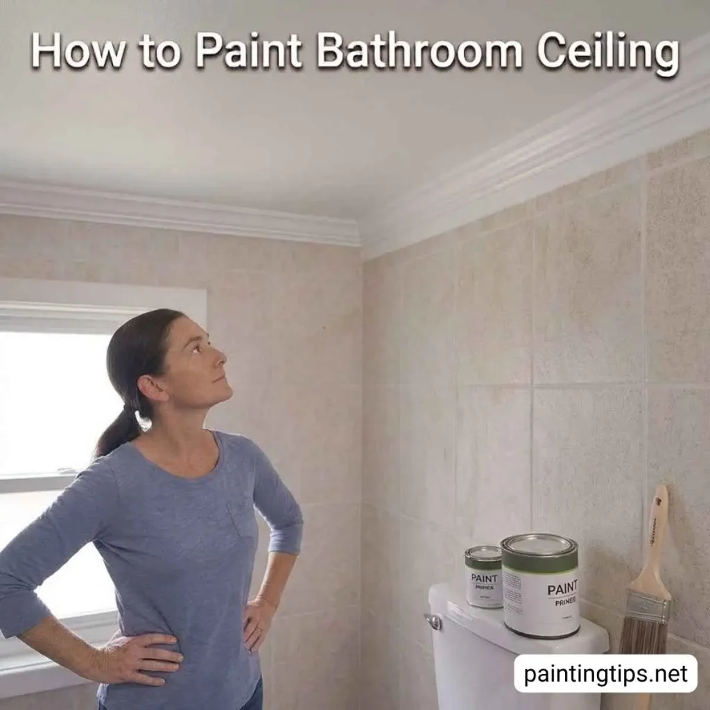 How to paint a bathroom ceiling.