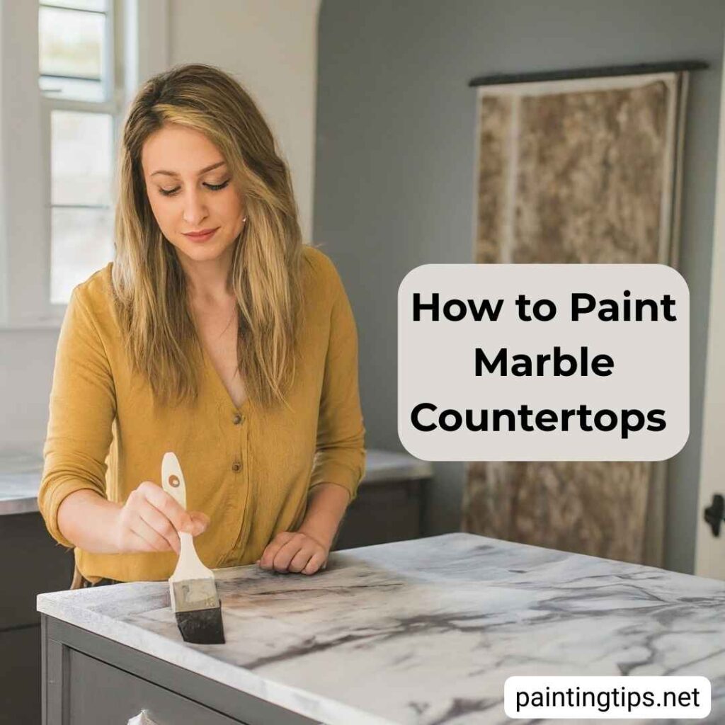 How to paint marble countertops.