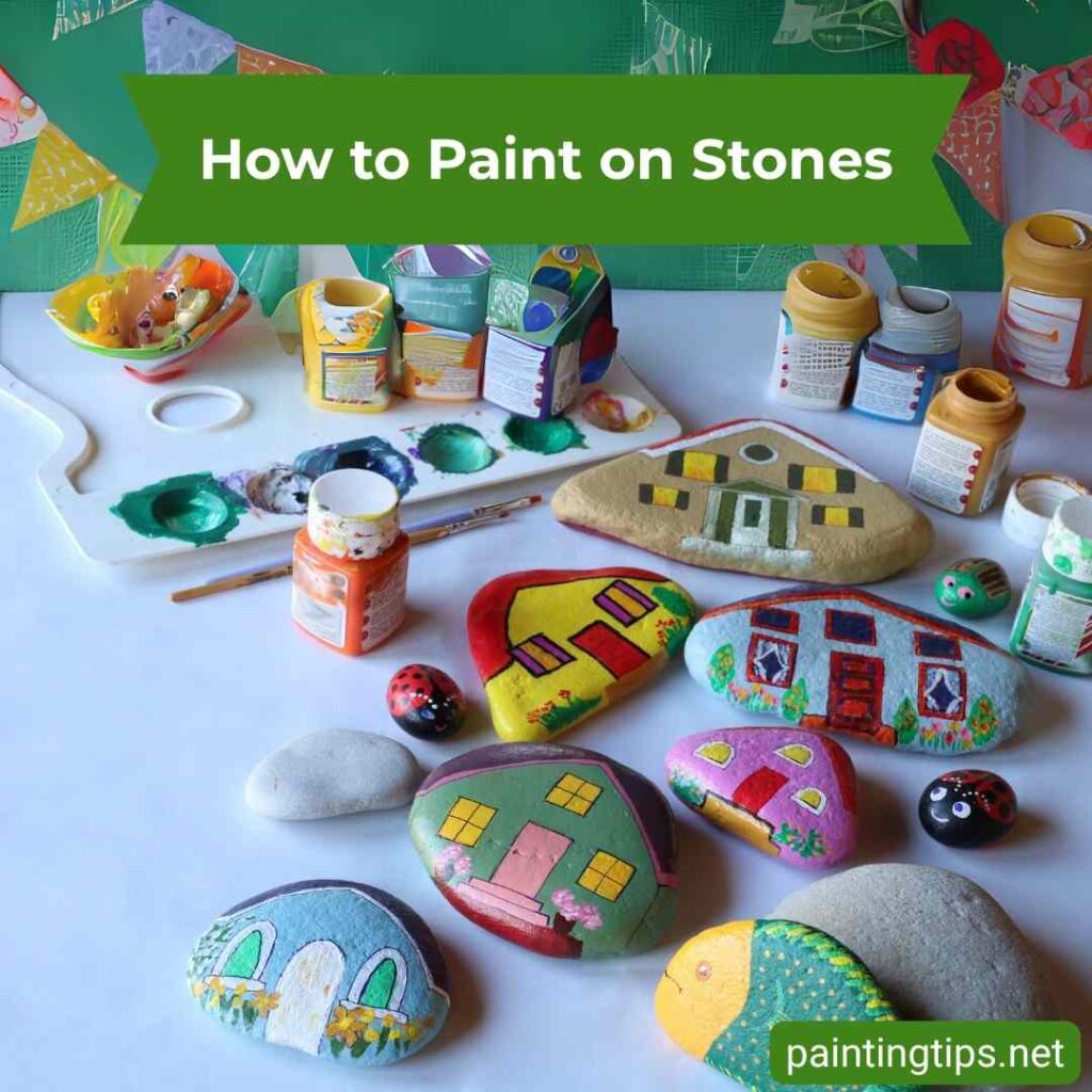 How to paint on stones.