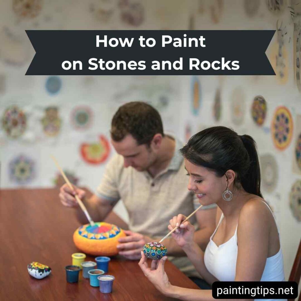 How to paint on stones and rocks.