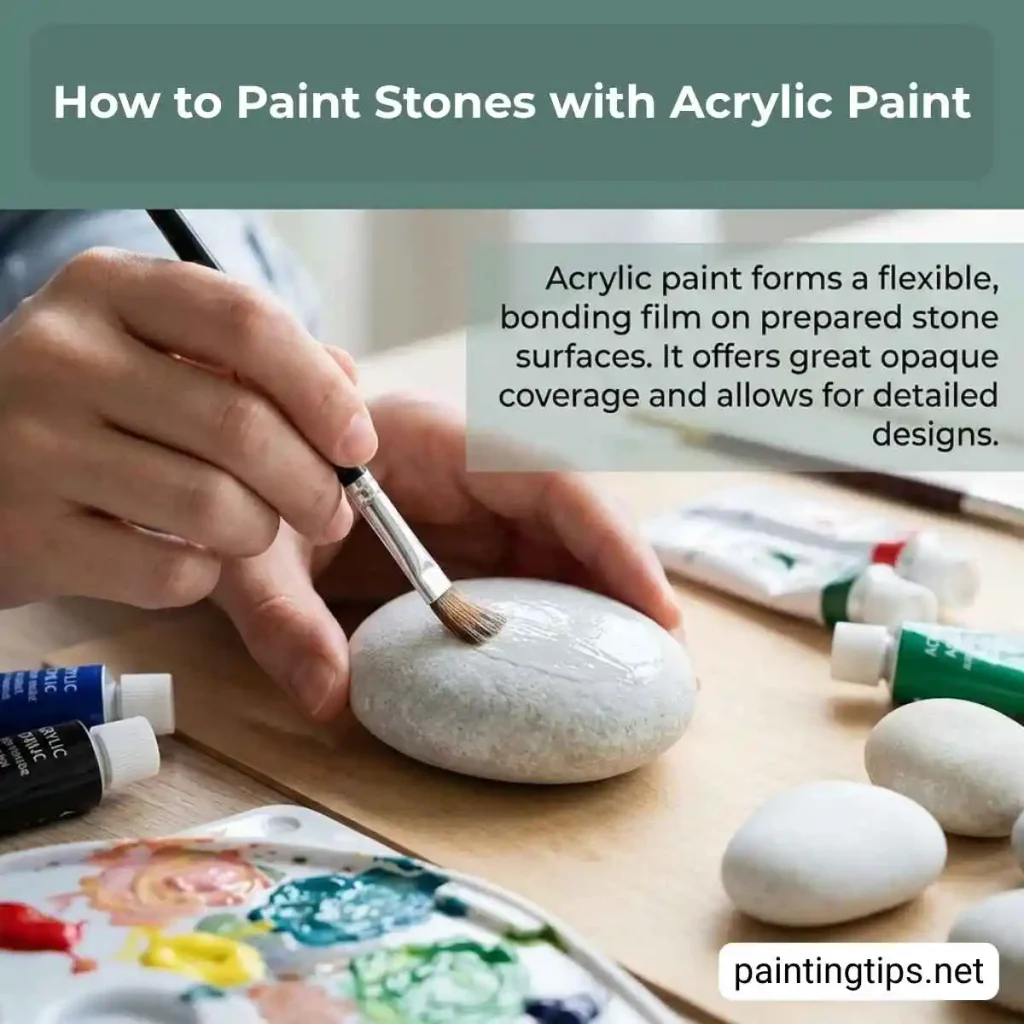 How to paint stones with acrylic paint.