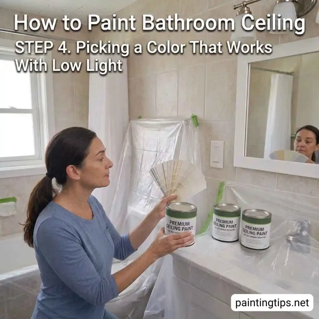 Best way to paint a bathroom ceiling.