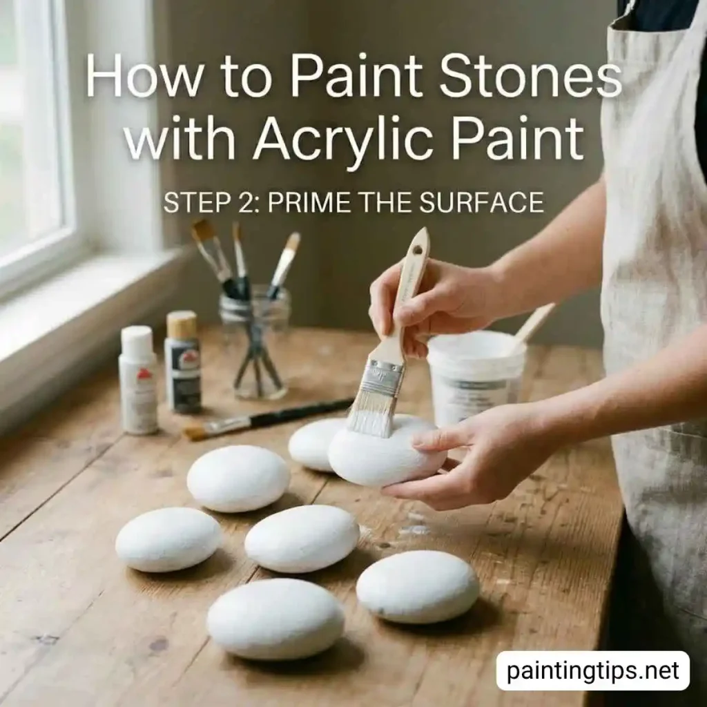 painting stones step 2