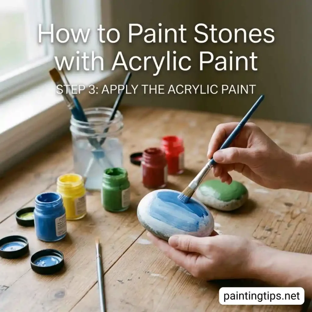 painting stones step 3