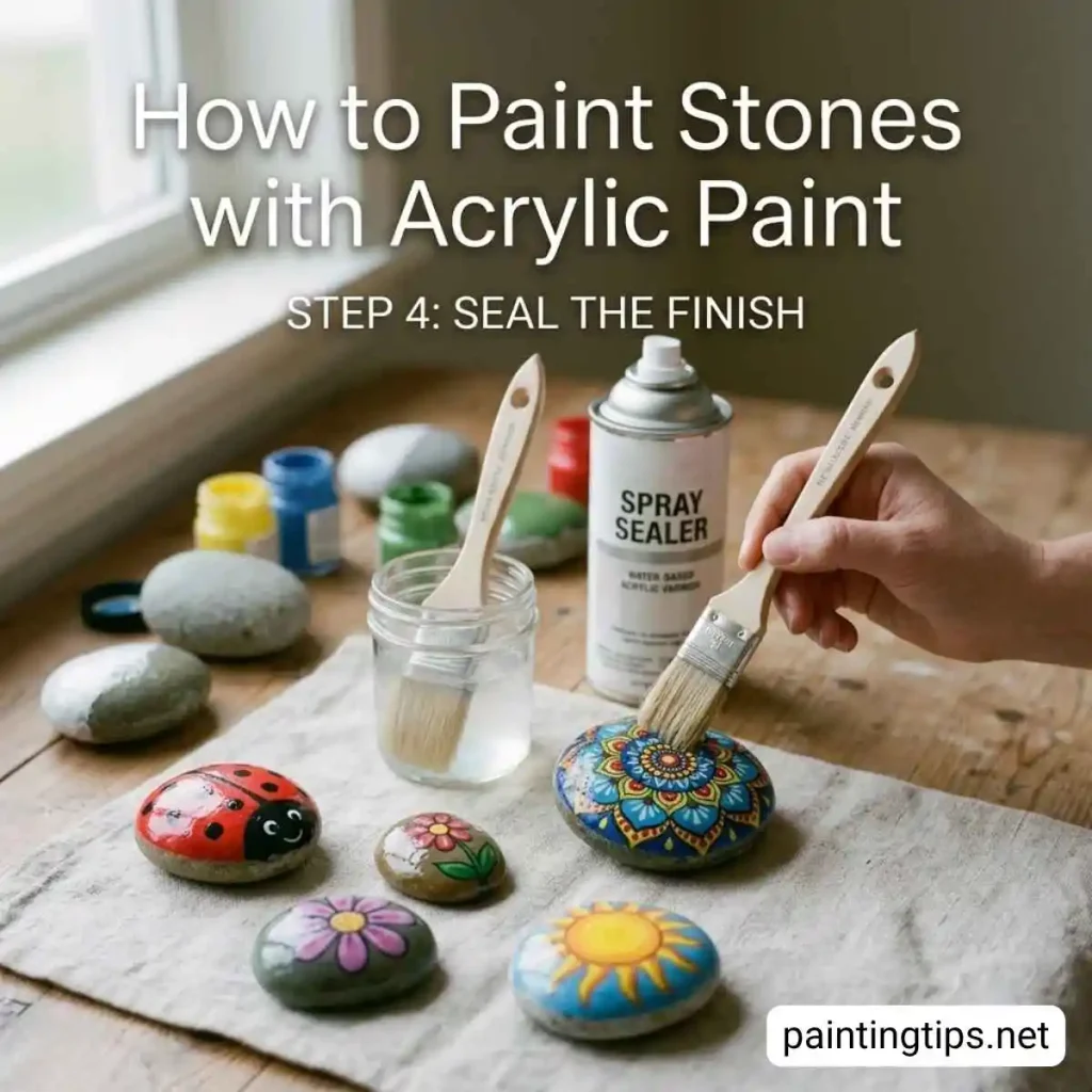 painting stones step 4