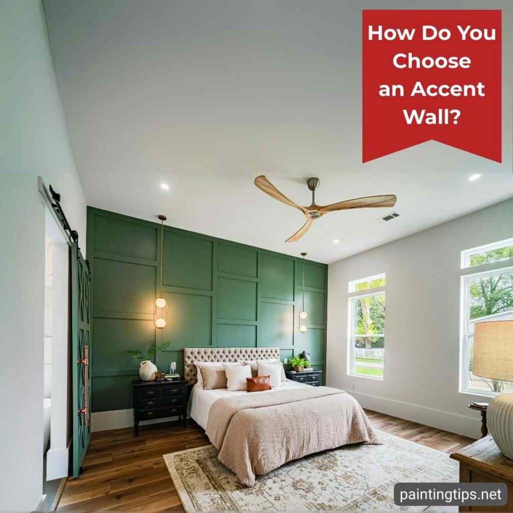 How to choose an accent wall in a bedroom.