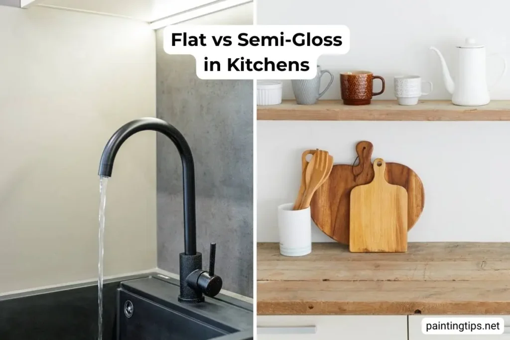 Flat vs semi gloss in kitchens.