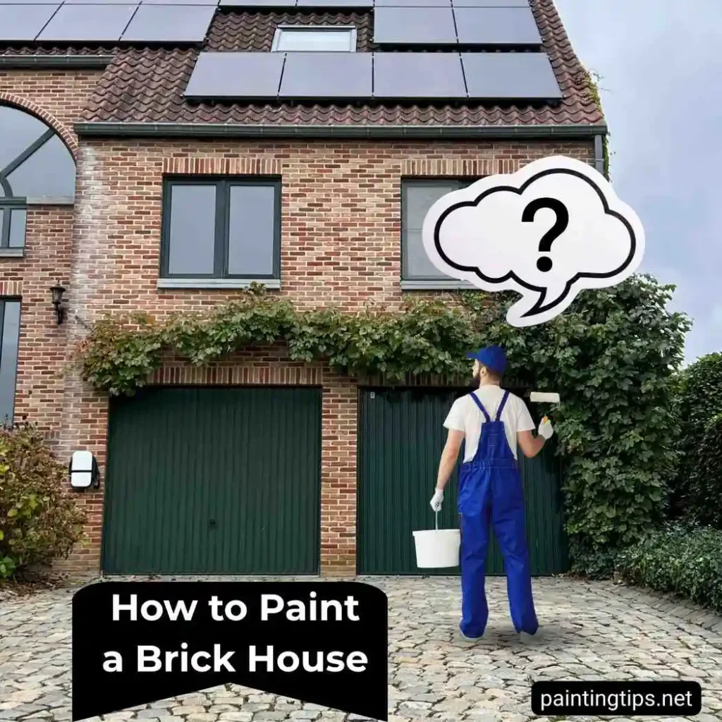 How to paint a brick house.