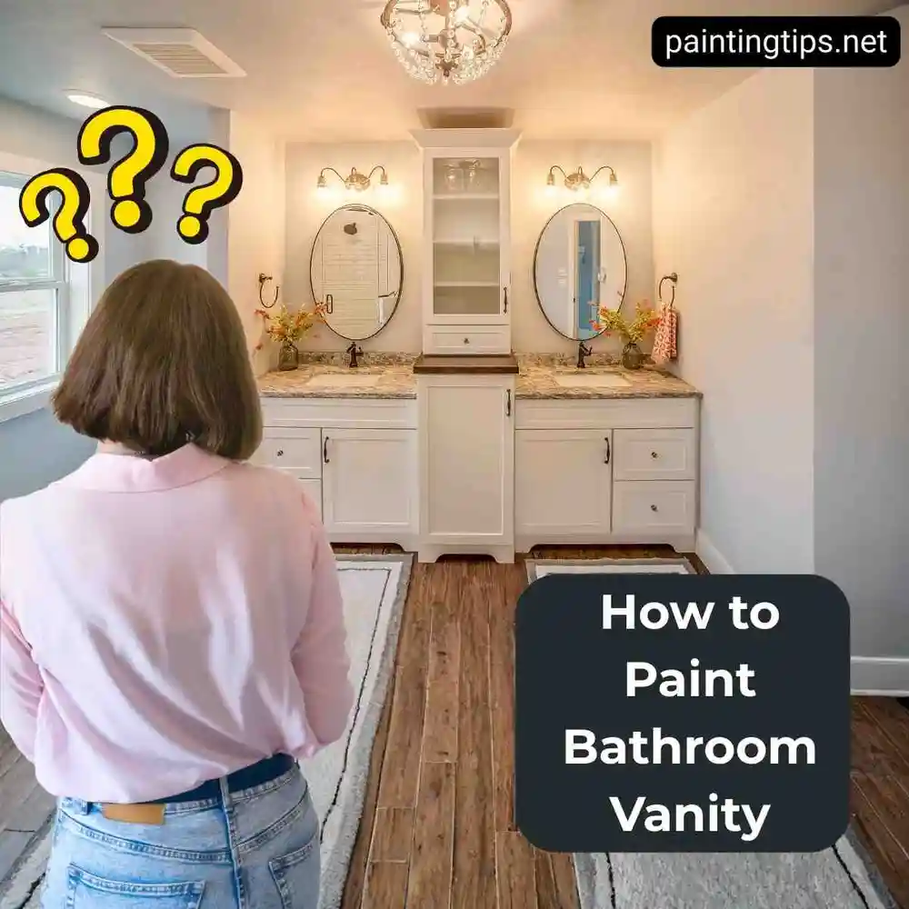 How to paint bathroom vanity.