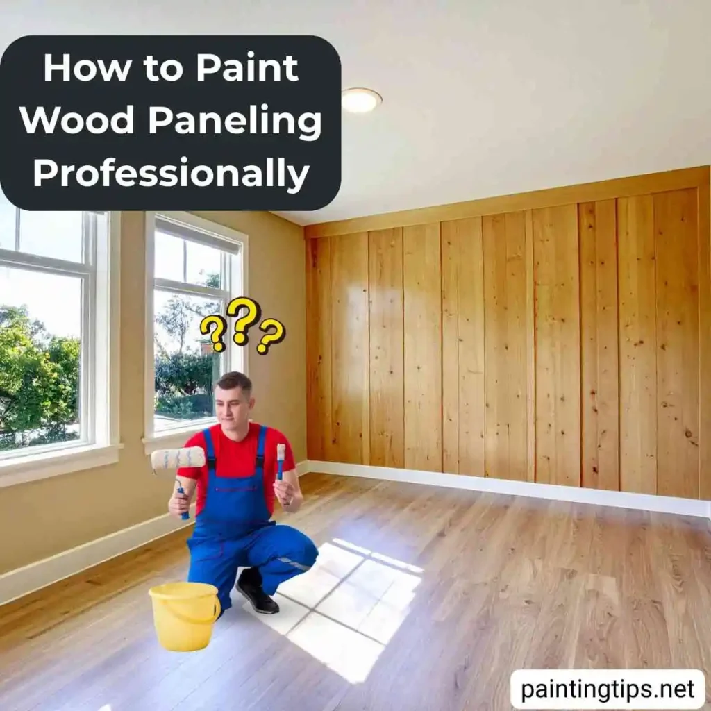 How to paint wood paneling.