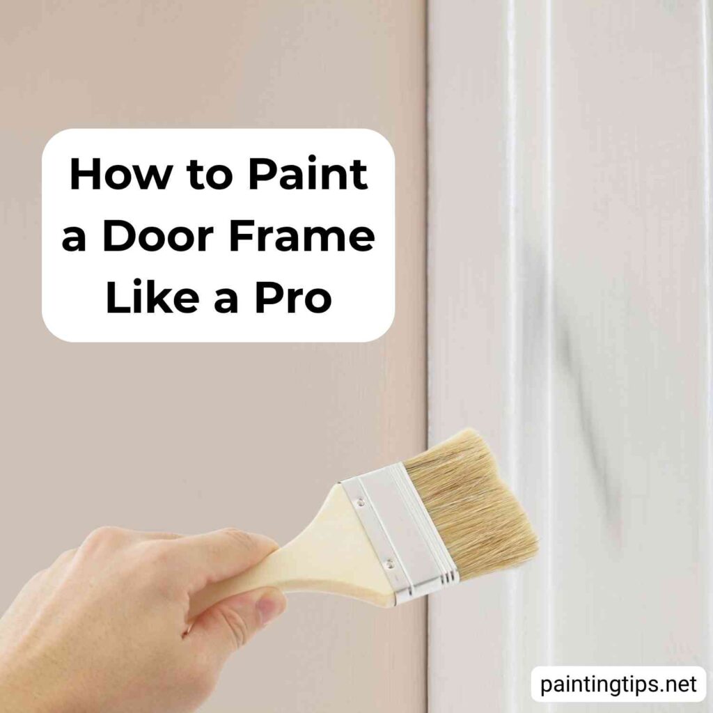 Painting door frame.