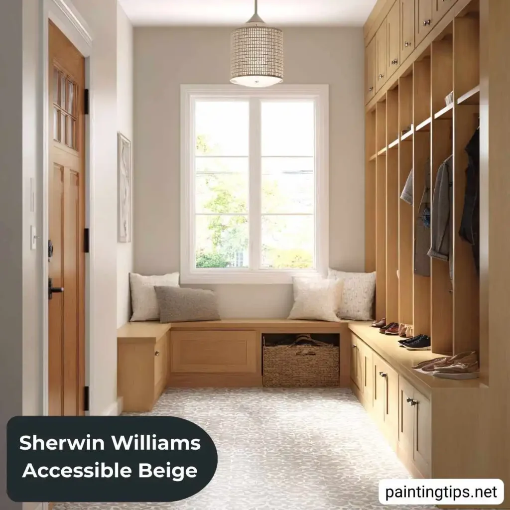 accessible beige entryway