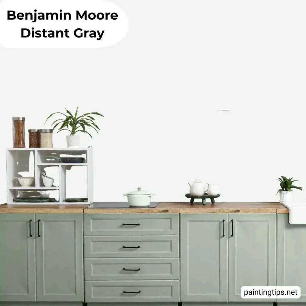 Benjamin moore distant gray kitchen