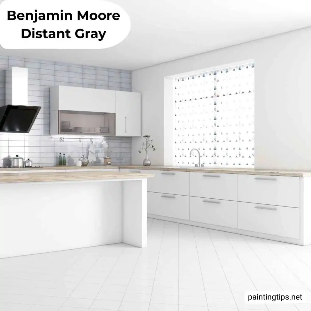 Benjamin moore distant gray kitchen