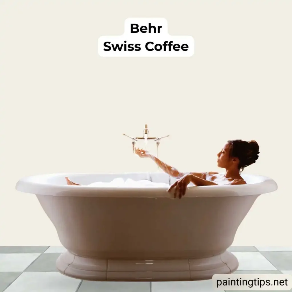 behr swiss coffee in bathroom