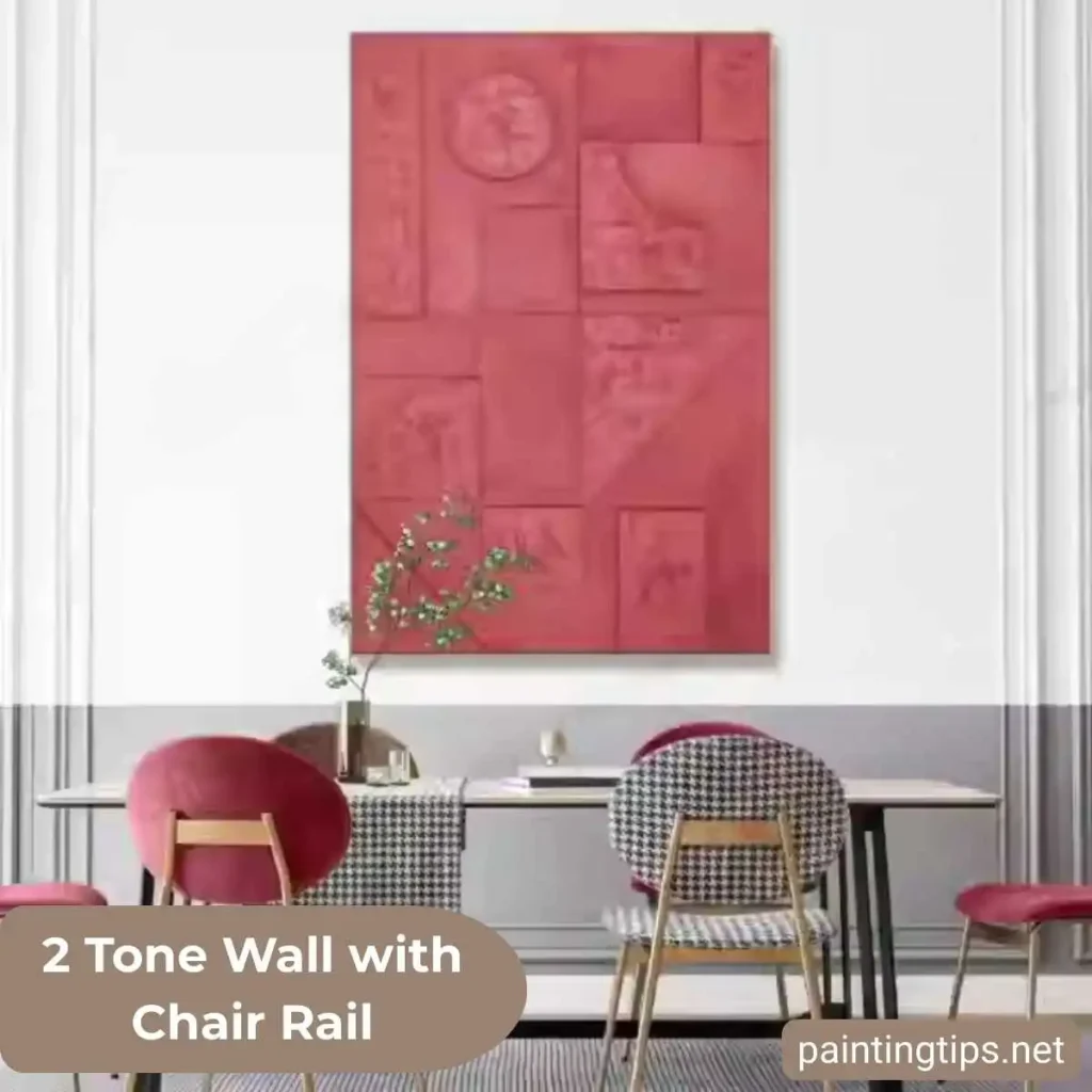2 tone wall with chair rail examples 