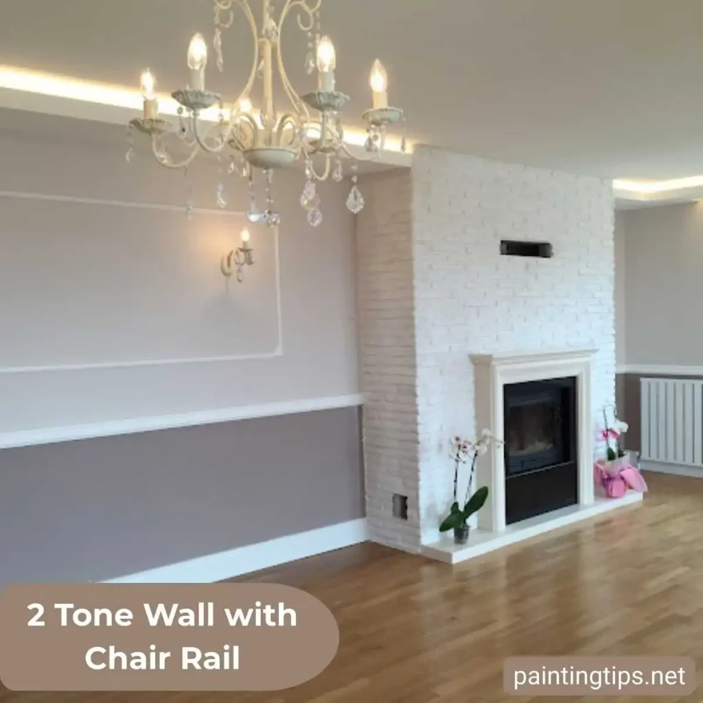 Two tone wall with chair rail examples.