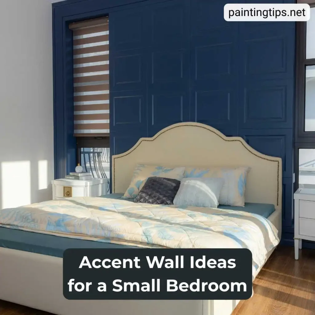 Accent wall in small bedroom.