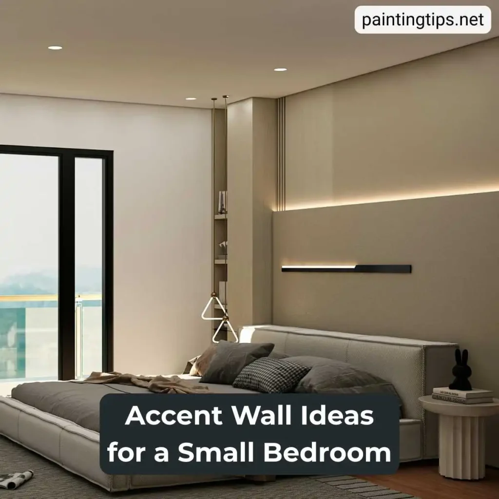 Accent wall in small bedroom2.