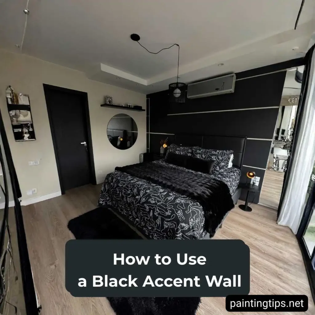 bedroom black accent wall ideas