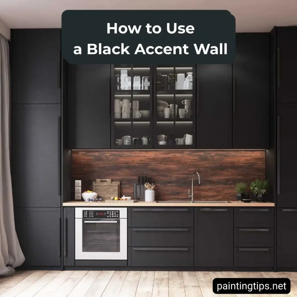 black accent kitchen