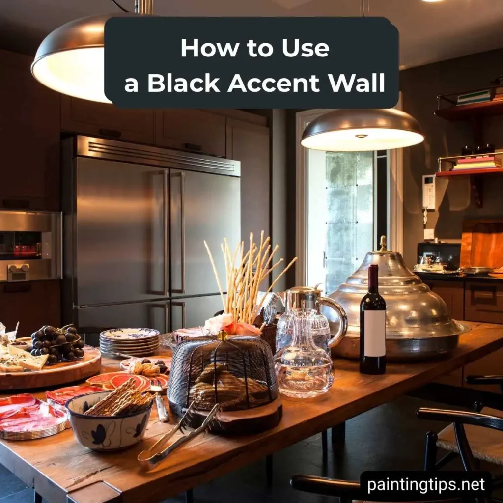 black accent kitchen walls