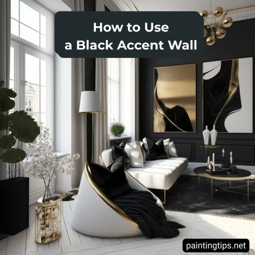 black accent wall decoration ideas