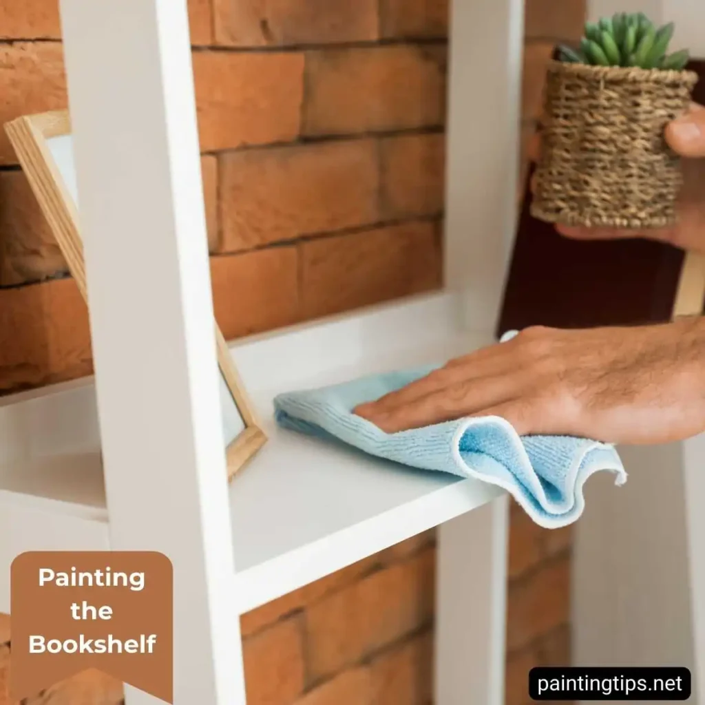 Painting bookshelves step1.