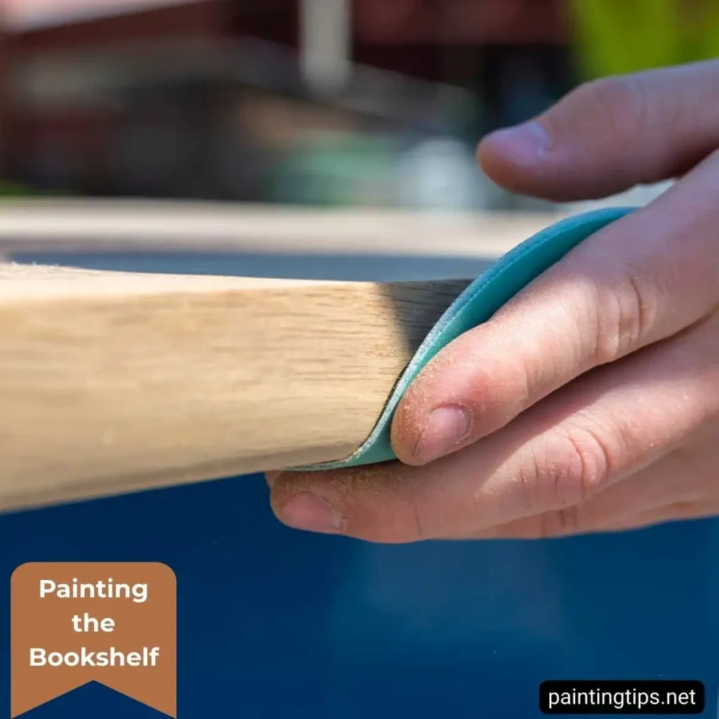 Painting bookshelves step2.