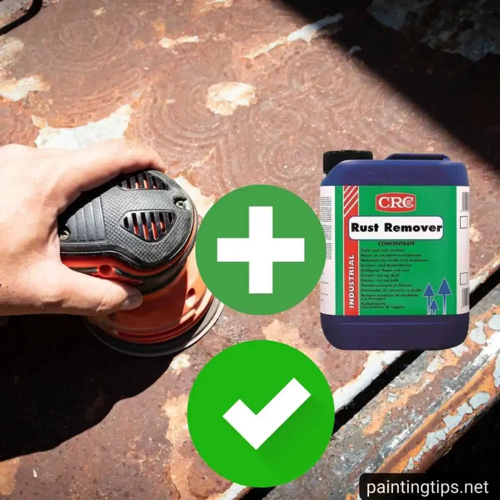 Remove rust on metal.