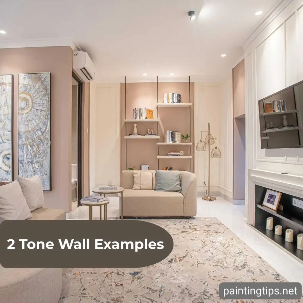 Two paint colors in a room.