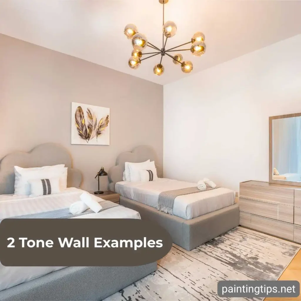 2 paint colors in a room.