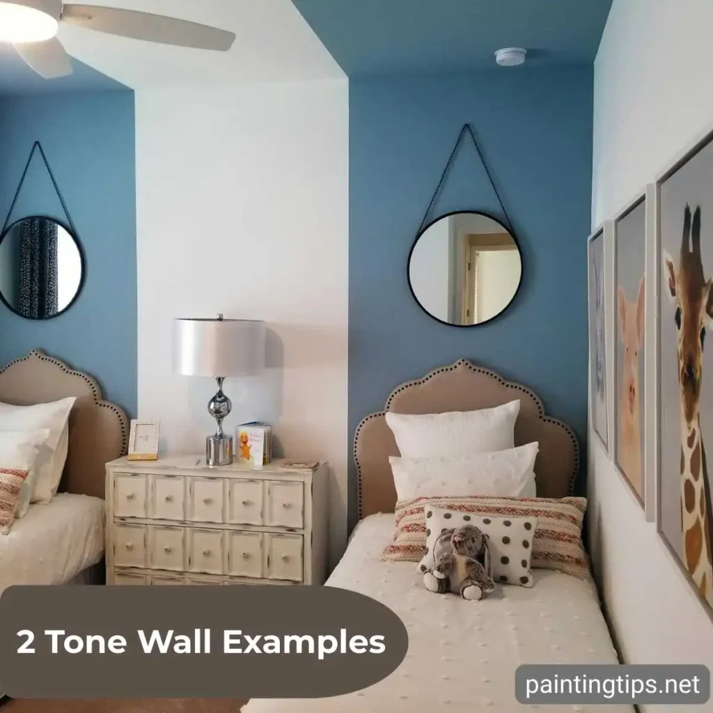 2 paint colors in a room examples.