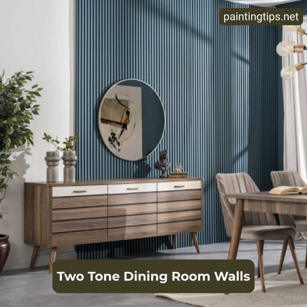 2 tone dining room walls.
