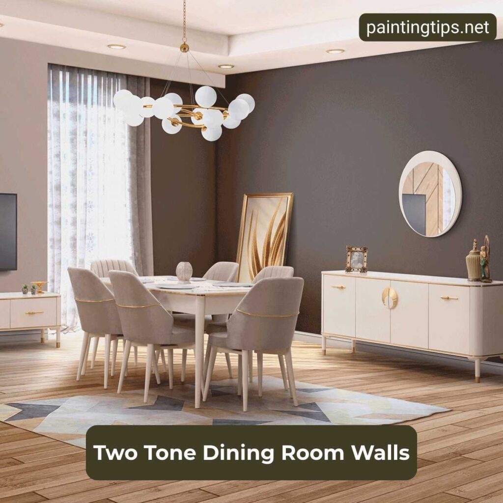 Two tone dining room ideas