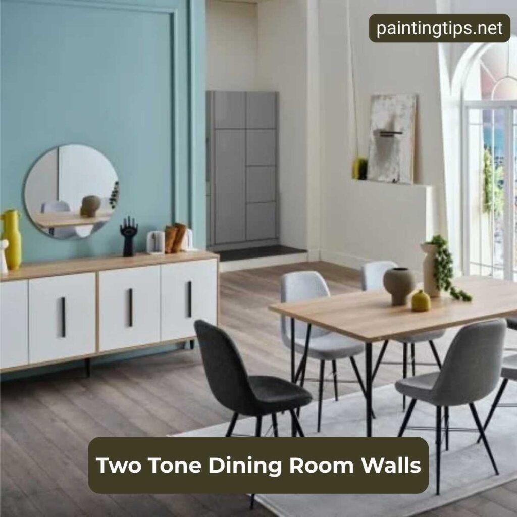 Two tone dining room wall examples.