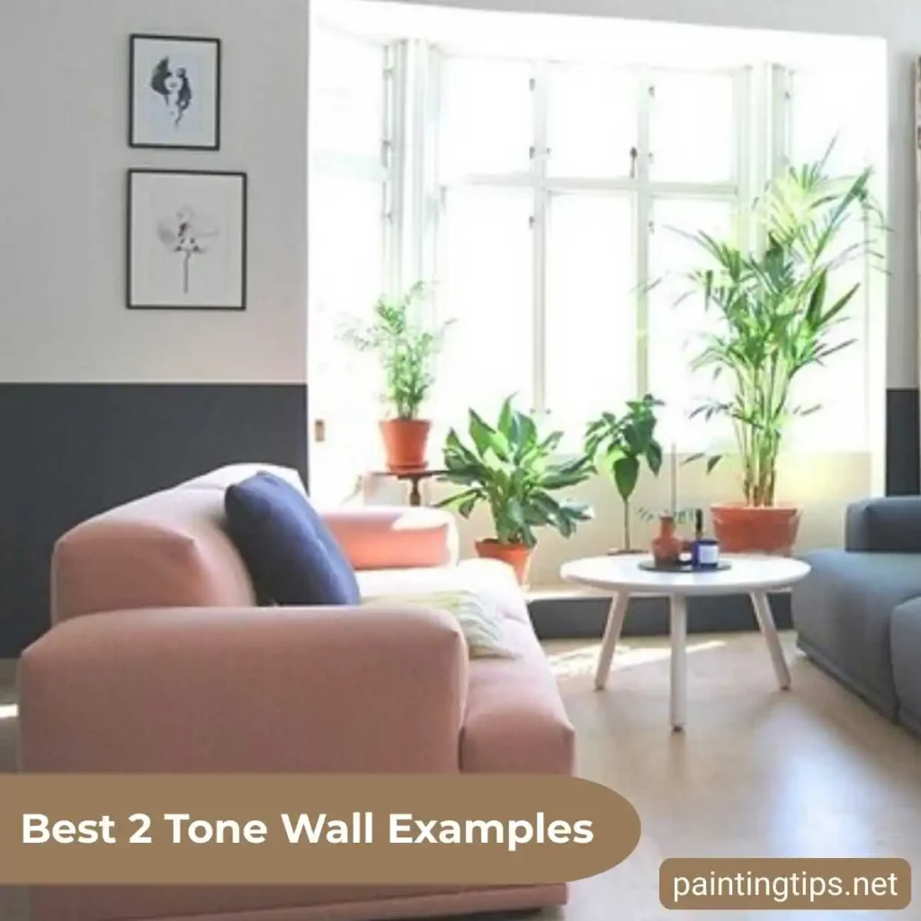 Two tone living room.