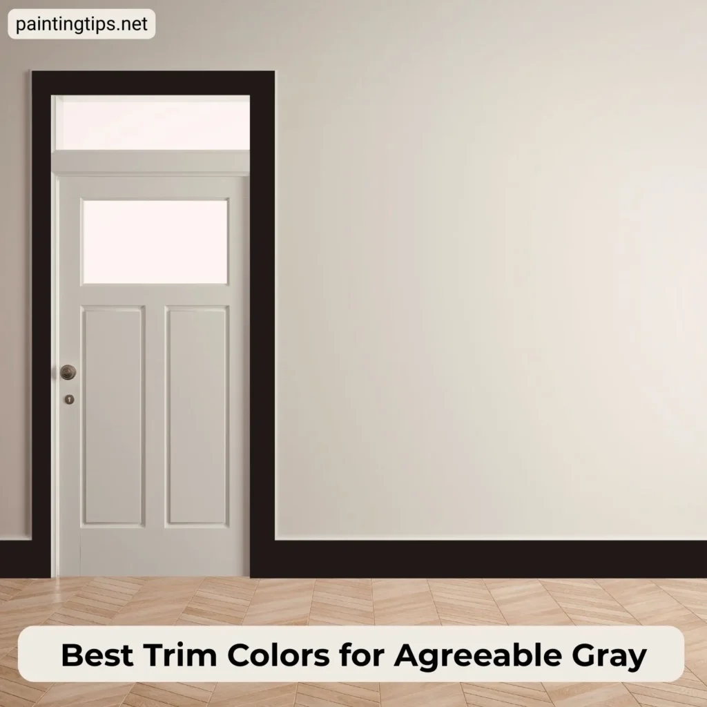Agreeable gray and and black trim.
